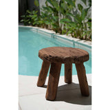 Table d'appoint rustique Marabunta en bois naturel, vue de face