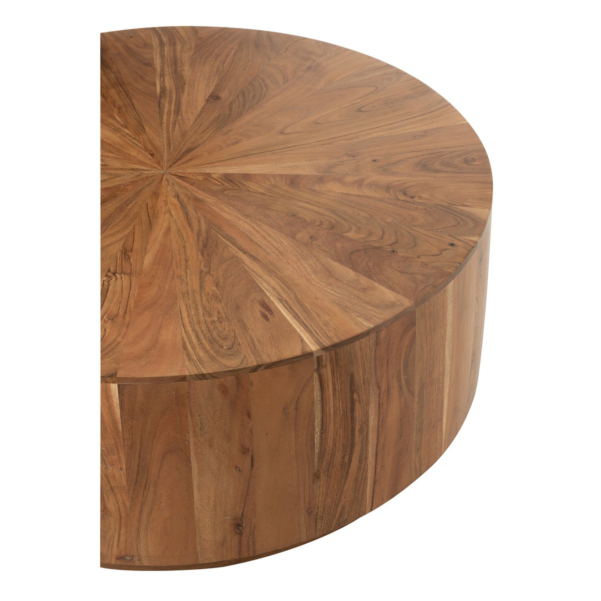 Détail du bois naturel de la table basse J-Line