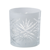 Lanterne J-Line Santorini en verre blanc, vue de face