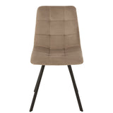 Chaise Morgan de J-Line en beige, vue de face avec structure en métal