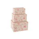Boîte décorative J-Line en bois rose, détail du motif