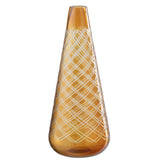 Vase J-Line en verre doré avec finition brillante, vue de face