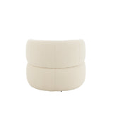 Fauteuil pivotant J-Line - bois/textile - écru