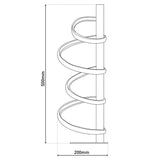 Lampe de table à LED "Belleza", lampe de table en métal moderne et en plastique en noir, or et blanc, avec des LED fermement construites, 50 cm de haut, l'éclairage pour le salon, la salle à manger, la chambre ou le bureau.
