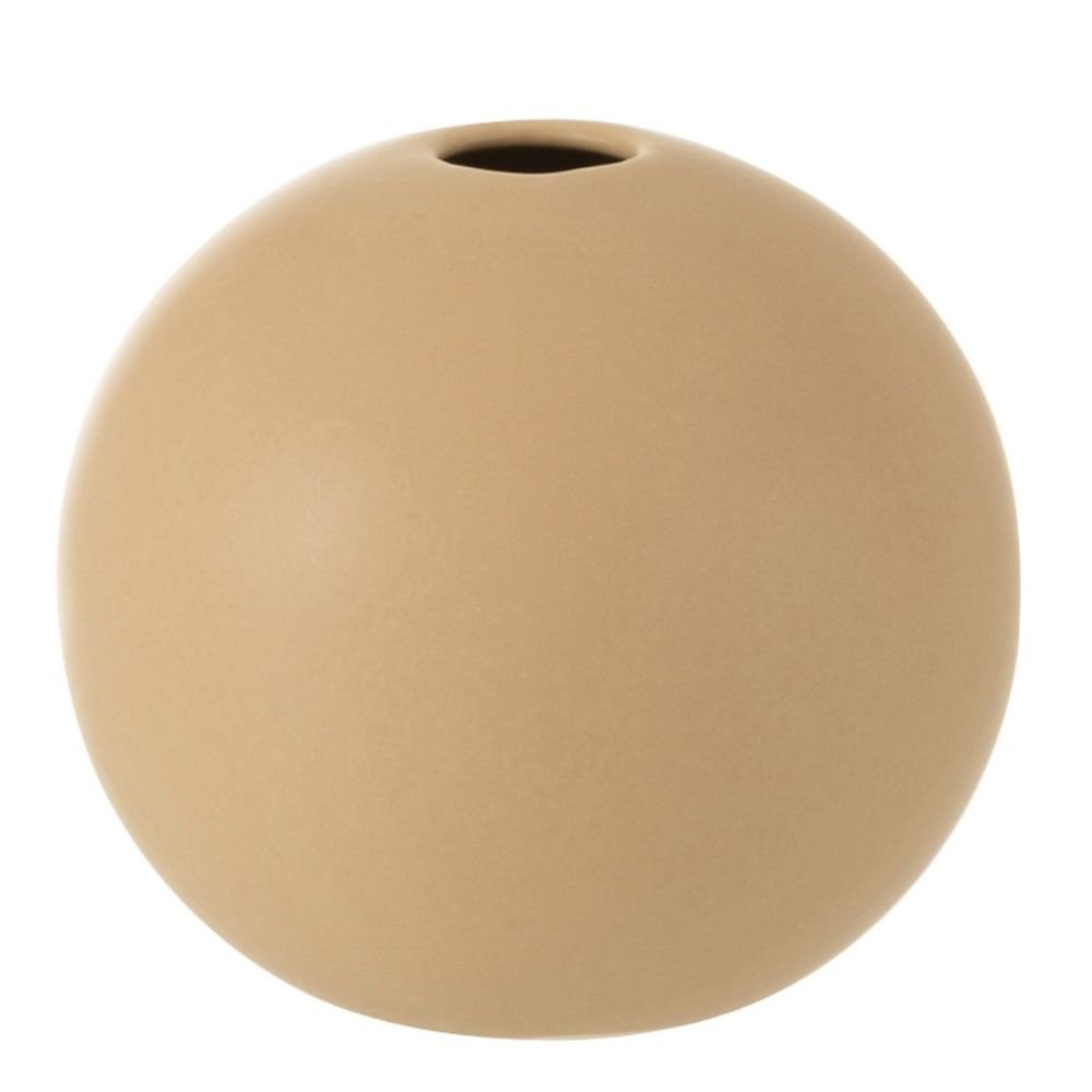 Vase bol J-Line en céramique beige, vue de face