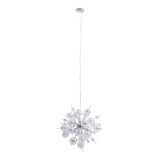 "Explosion" en verre en métal et en verre d'iris, cadres G9, lampe suspendue pour salle à manger, salon, hall ou bureau, Øca. 65 cm