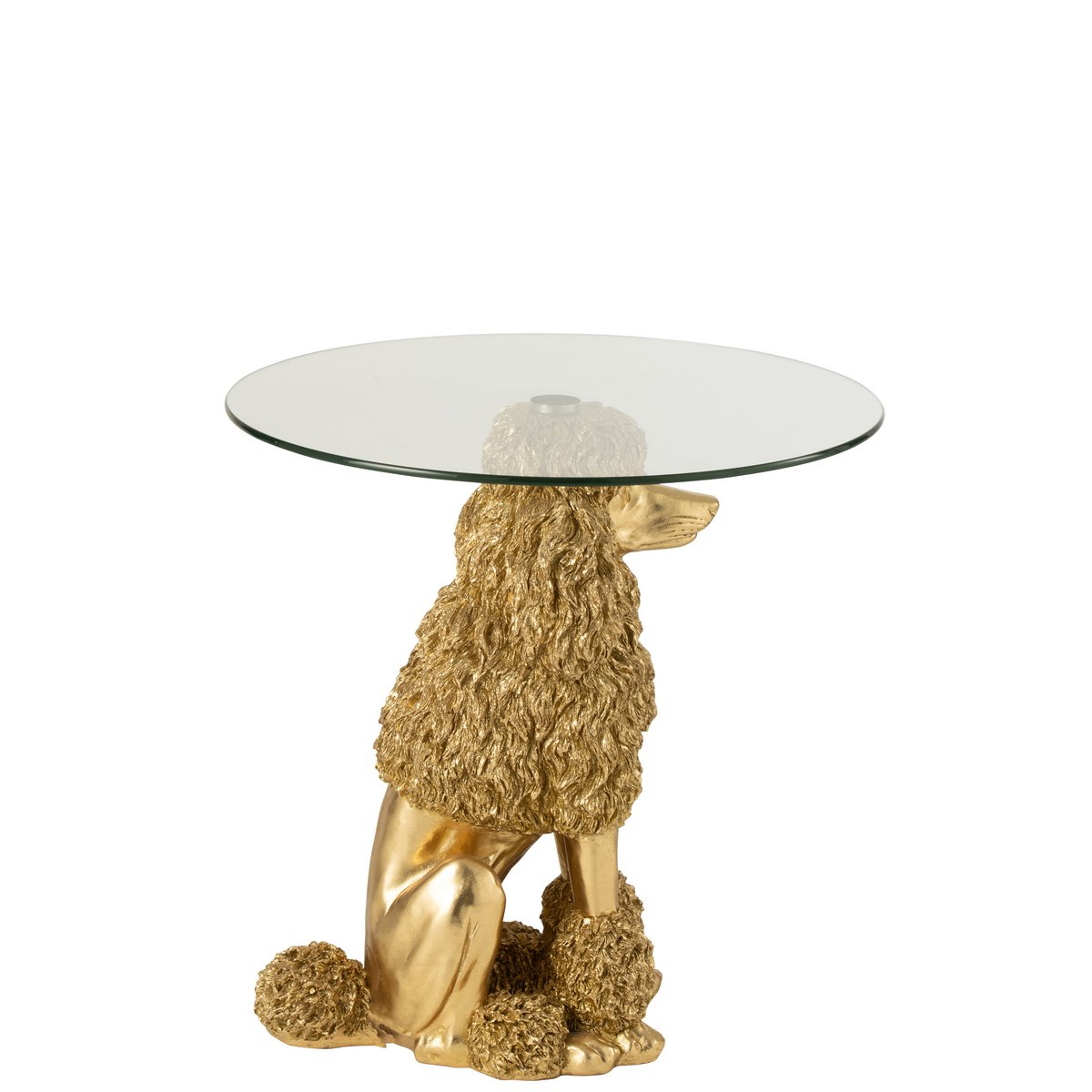 Table d'appoint J-Line Poodle Round dans un salon moderne