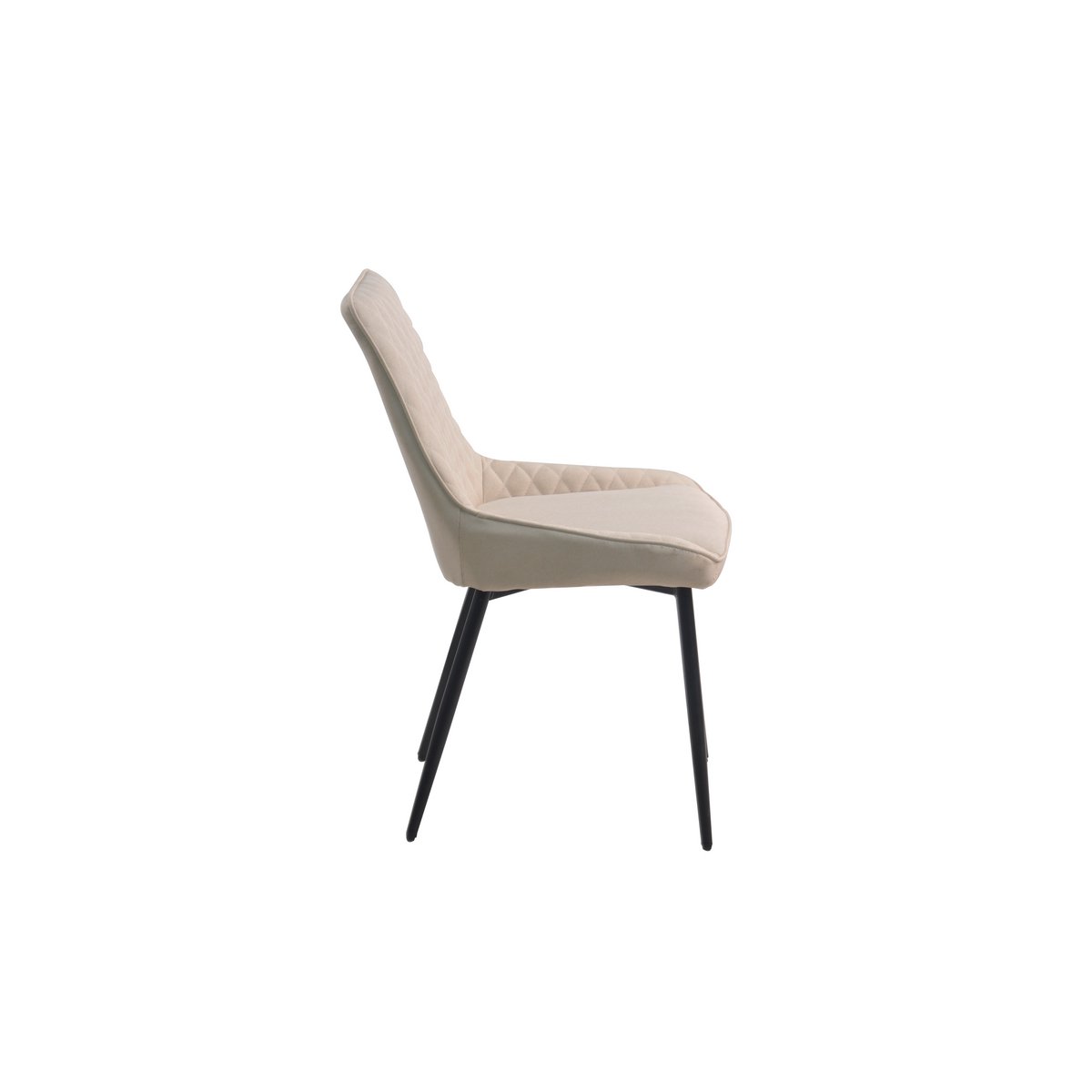 Vue latérale de la chaise moderne, tissu beige