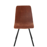 J-Line Clark Chaise de Salle à Manger Métal/Polyester Rouille