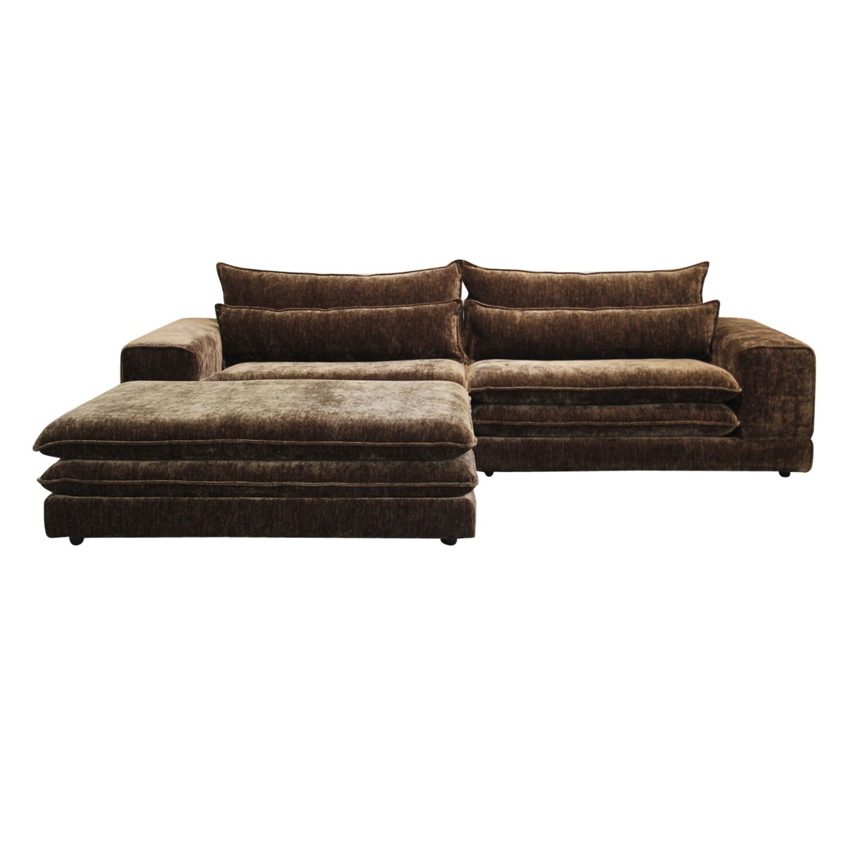 Canapé Londonien 3 places avec ottoman, design moderne et élégant