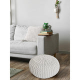 Tabouret de tricot pouf Ø 45 h 30 cm cm siège pouf tricot plancher
