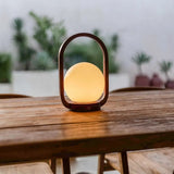 Lampe sans fil en bois marron châtaignier Skye