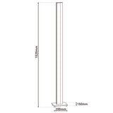 Lampadaire LED "Madera" h: 152cm naturel