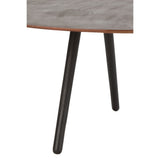 Table basse J-Line Drop en aluminium brun de fer vue de face