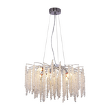 Lampe suspendue à givre argent 60 cm