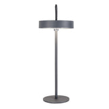 Lampe de batterie LED lampe magnétique "ella" pour l'extérieur et à l'intérieur, en métal et en plastique en gris, 35 cm de haut