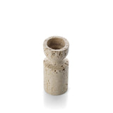 Le Bougeoir Sablier en Travertin - Beige - S
