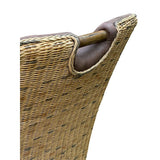 Chaise de chaise en rotin ensemble 6 pièces rembourrées avec des accoudoirs darwin salle à manger rembourrée optique en cuir tapissé