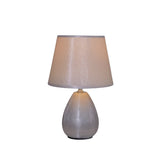 Lampe de table en céramique H: 31 cm "simplement céramique", lampe de table en céramique, argent, avec socket e14, pour salle à manger, salon, couloir ou bureau, 31 cm de haut