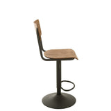 Détail du design industriel de la chaise de bar J-Line