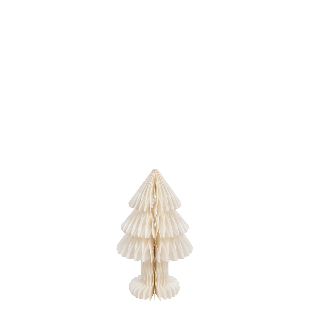 Sapin de Noël pliable J-Line en papier blanc cassé, élégant et moderne.