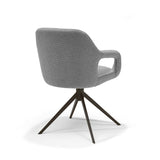 Move Armstoel Stof Sahara %23455 Gris - Fonction Relax - Structure Marron Anodique