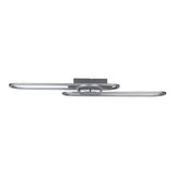 Lampe plafond CCT LED "Carlon" en aluminium et plastique Matt-Silver, avec LED intégrée, de 120 cm de long