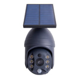 Lampe murale extérieure solaire LED "Moho" avec détecteur de mouvement et pli de caméra de sécurité, lumière murale en plastique en gris, avec LED intégrée