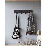 Gorillz Rounded Four Industrial Wall Coat Rack 4 Coat Rack Hooks - Noir
