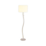 Lampadaire LED "Aurelia" en métal et en plastique en blanc avec des LED fermement construites, 163 cm de haut, éclairage pour le salon, la salle à manger ou le bureau