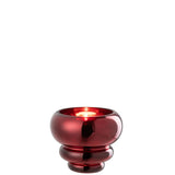 Photophore/Vase Julia en verre rouge foncé, vue de face