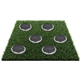 6 Set Solar-Boden-Sprießleucht Ø Env. 11,2 cm, plastique noir, capteur crépusculaire, pour l'entrée, la terrasse et les chemins
