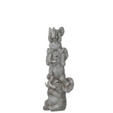 Figurine Éléphant J-Line en polyresine grise, symbolisant entendre, voir, se taire
