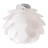 Lampe de table "Fora" en métal et en plastique blanc, socket E27, éclairage pour le salon, salle à manger et table de chevet, Ø41 cm