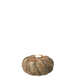 Bougeoir J-Line en céramique taupe - détail de la texture