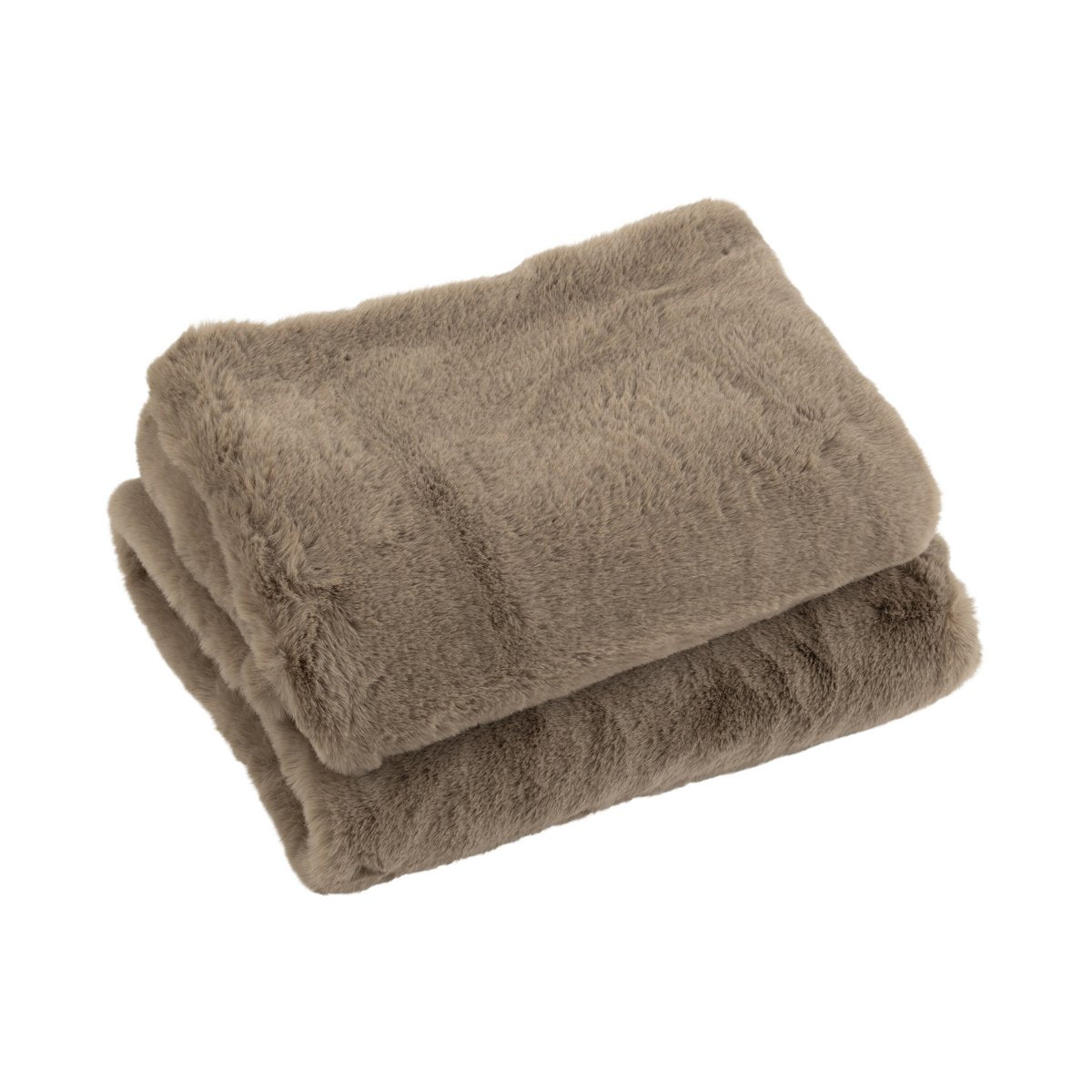 Plaid Cutie J-Line gris souris, texture douce et chaleureuse