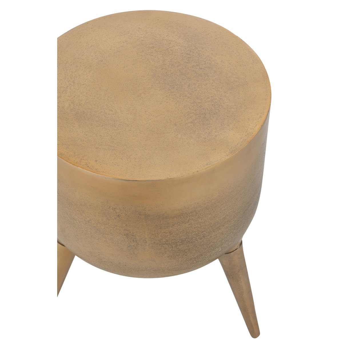 Tabouret J-Line Fone en aluminium doré, ambiance intérieure chic