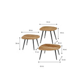 Ensemble de tables d'appoint Jailey Brown
