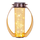 Lumière solaire LED "Fairylight" pour la terrasse et le balcon, lampe à table à LED en métal en noir et or et acrylique, fermement construit - LEDS, lumière solaire de décoration 26 x 19,5 x12,5 cm