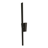 Lampe murale LED "Trevor" noir, lampe murale métal et plastique en noir, avec des LED fermement construites, éclairage mural à l'intérieur 62 x 10 x 4,5 cm