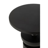 Détail du bois de manguier noir de la table d'appoint Goa
