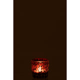 Photophore Mosaic J-Line, ambiance lumineuse sur table.
