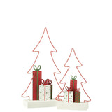 Sapin de Noël J-Line sur une table, style classique