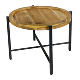 Table d'appoint ø55cm table basse table de salon ronde structure métal Sioux
