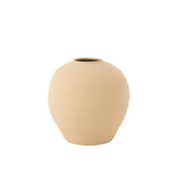 Vase J-Line Cassia Round en céramique beige, diamètre 37 cm, élégant et moderne