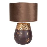 Lampe de table en céramique "Bronco", lampe de table, en céramique, beige / gris, avec socket e14, pour salle à manger, salon, couloir ou bureau, 39 cm de haut