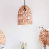 Lampe en rotin | Abat-jour naturel | Suspension MALUKA en Fibres Naturelles (2 tailles)
