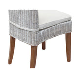 Chaise de rotin chaise de salle à manger blanche chaise de panier cardine blanc chaise de jardin d'hiver durable