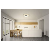 Plafond LED "Nashville" Ø 40cm, de nombreuses fonctions, en métal et en plastique, blanc, avec des LED intégrées, un éclairage pour le salon, le couloir ou le bureau