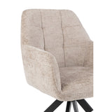 Chaise J-Line Louna - fer/acrylique - beige/gris clair